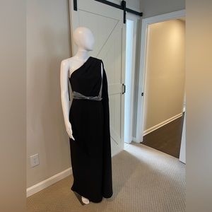 LBV formal cape black gown, size 4.